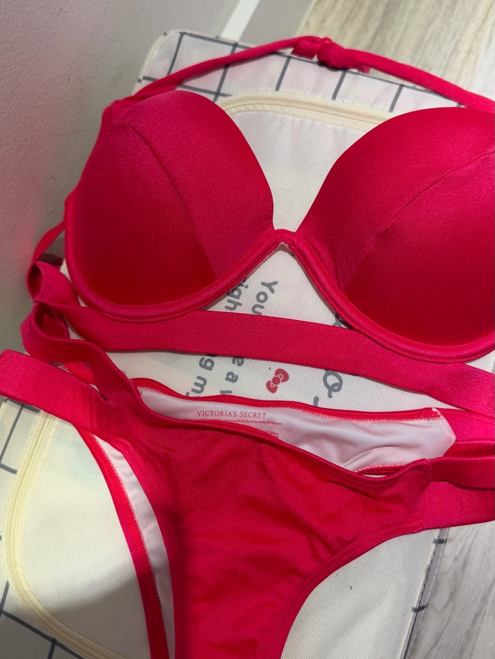Victoria's Secret Bright Pink Padded Bikini Set